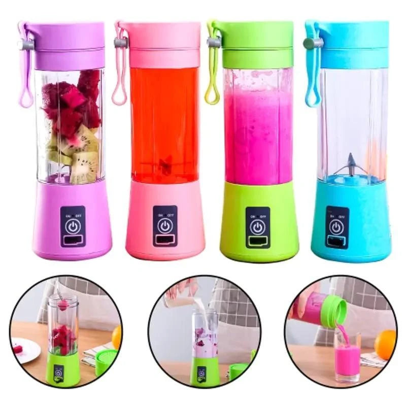 Mini Portable Blender Shake Take Juice Cup 6 Blades Rechargeable