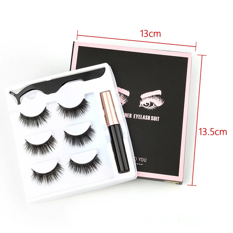 Cílios Magnéticos 3D Mink Eyelashes é perfeito para uma maquiagem natural e suave