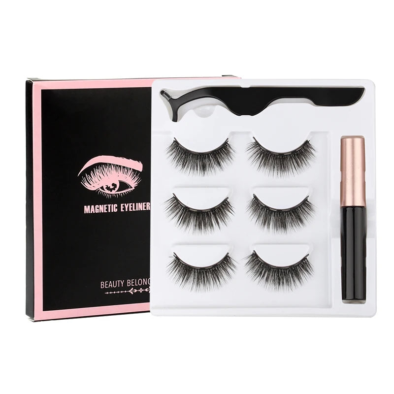 Cílios Magnéticos 3D Mink Eyelashes é perfeito para uma maquiagem natural e suave