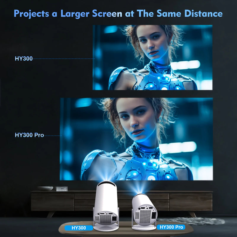 Projetor Magcubic HY300 Pro 4K Android 11 Dual Wifi6 260ANSI Allwinner H713 BT5.0 1080P 1280*720P Projetor de cinema em casa ao ar livre