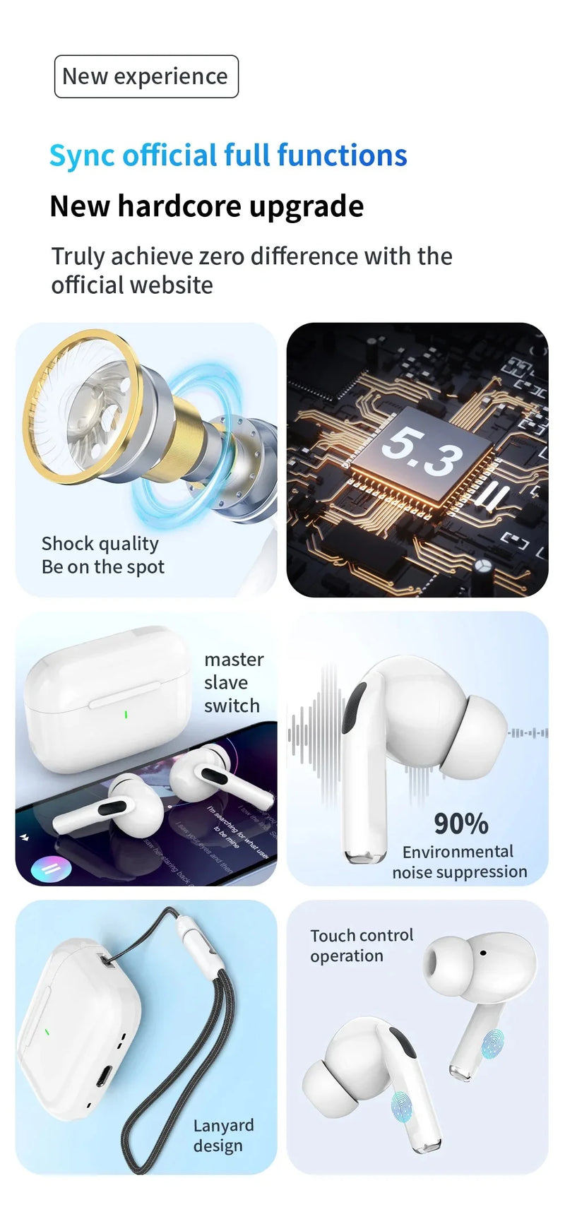 Original ar pro bluetooth fones de ouvido bluetooth 5.3 auriculares fones de ouvido para jogos para iphone apple xiaomi android telefone