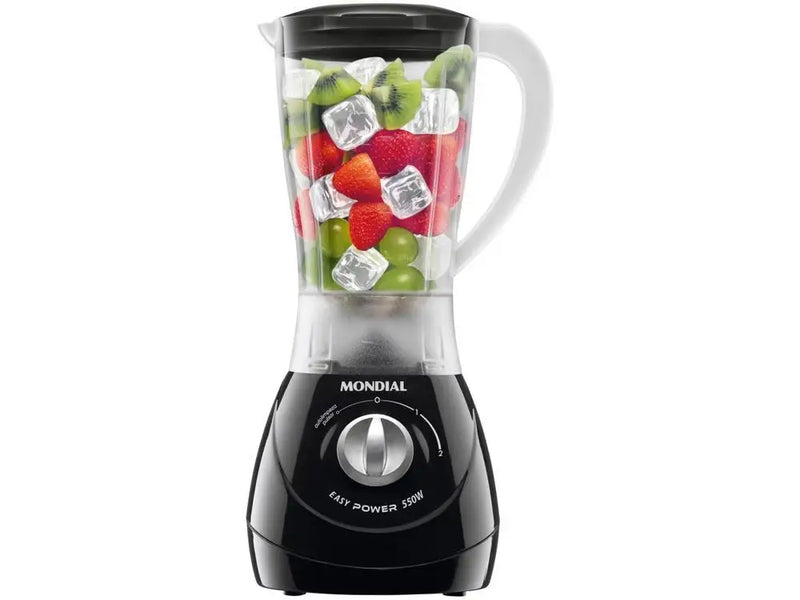 L-550-W Black Mondial Easy Power Blender 2 Speeds 550W - 110V