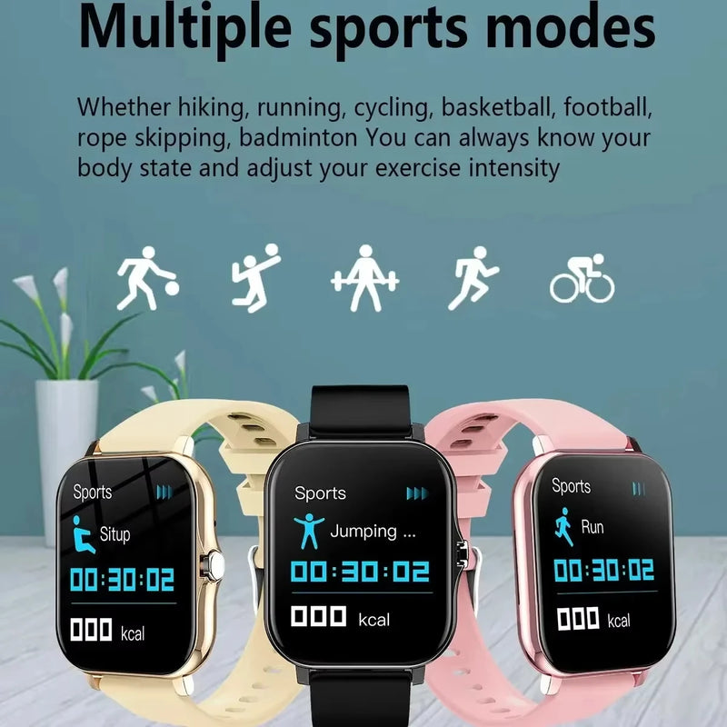 Xiaomi relógio inteligente feminino masculino senhora presente esporte relógios de fitness monitor freqüência cardíaca à prova dwaterproof água smartwatch para telefones android ios