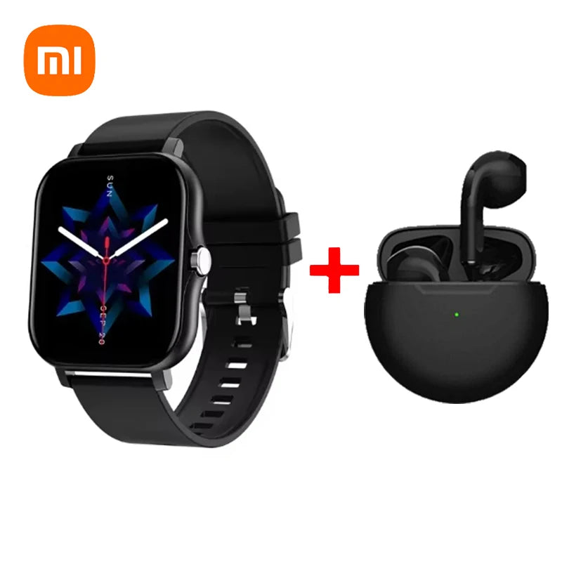 Xiaomi relógio inteligente feminino masculino senhora presente esporte relógios de fitness monitor freqüência cardíaca à prova dwaterproof água smartwatch para telefones android ios