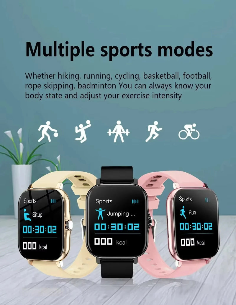 Xiaomi relógio inteligente feminino masculino senhora presente esporte relógios de fitness monitor freqüência cardíaca à prova dwaterproof água smartwatch para telefones android ios