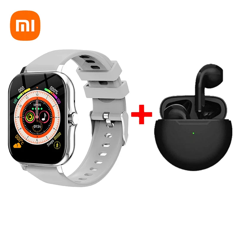 Xiaomi relógio inteligente feminino masculino senhora presente esporte relógios de fitness monitor freqüência cardíaca à prova dwaterproof água smartwatch para telefones android ios